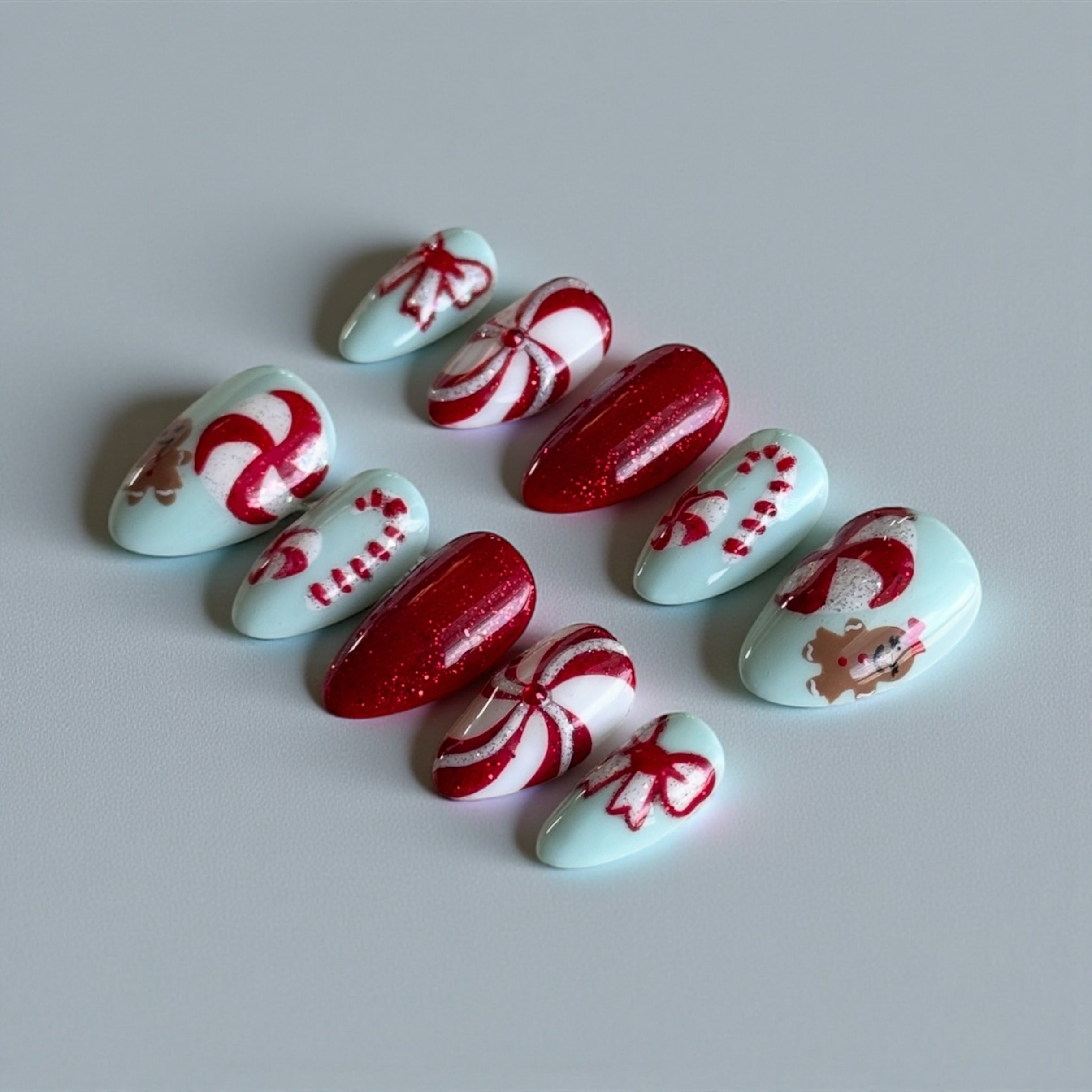 Minty Magic Press-On Nail Set